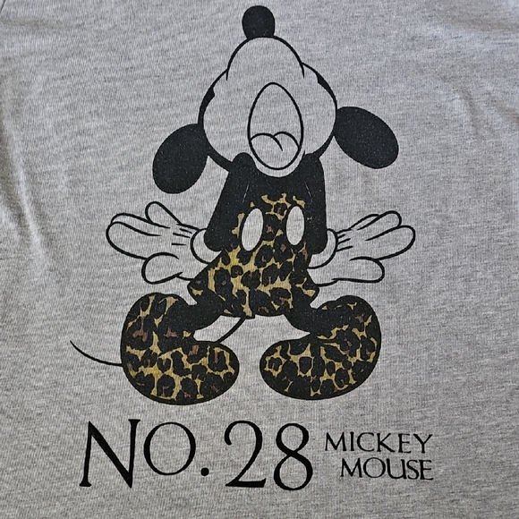 Gray Long Sleeve Tee with Mickey Mouse Graphic - Picture 2 of 2
